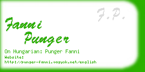 fanni punger business card